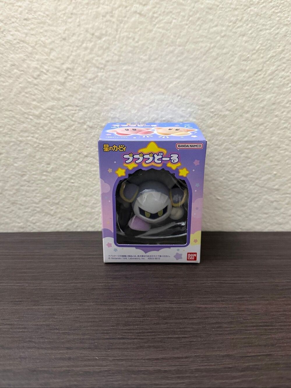 Kirby Of The Stars Pupupu Meta Knight Flocked Fuzzy Bandai 2" Mini Figure